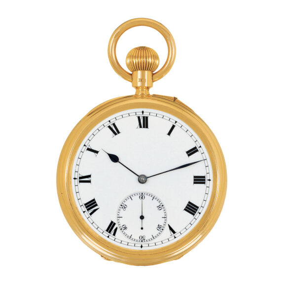 English 18 Carat gold one minute tourbillon watch Circa 1904
