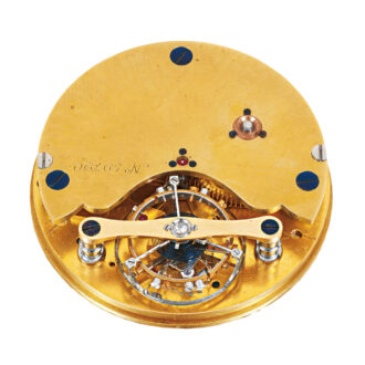 English 18k gold one minute tourbillon watch Circa 1904