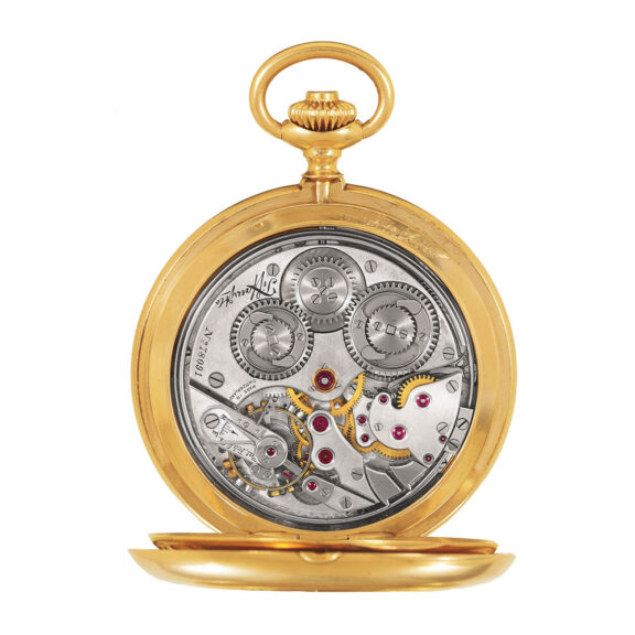 Swiss yellow gold minute repeating pocket watch Circa 1900 Swiss yellow gold minute repeating pocket watch Circa 1900
