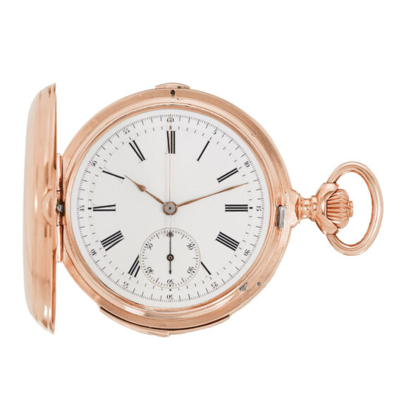 French gold repeating watch with chronograph Circa 1890