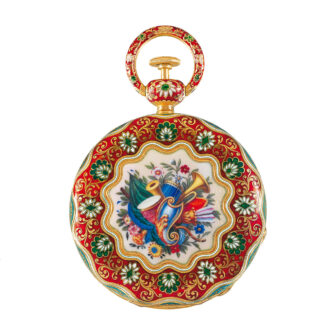 Swiss gold enamel watch for the Islamic market Circa 1830