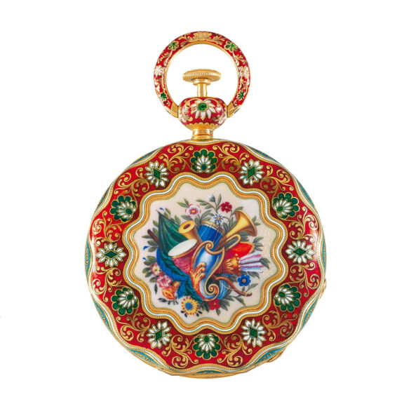 Swiss gold enamel watch for the Islamic market Circa 1830
