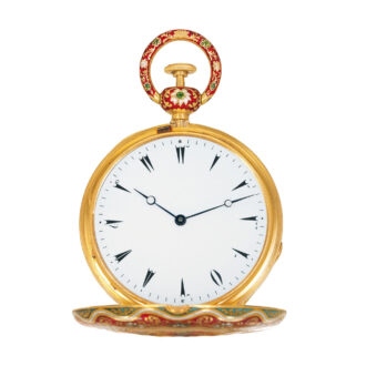 Swiss gold enamel watch for the Islamic market Circa 1830