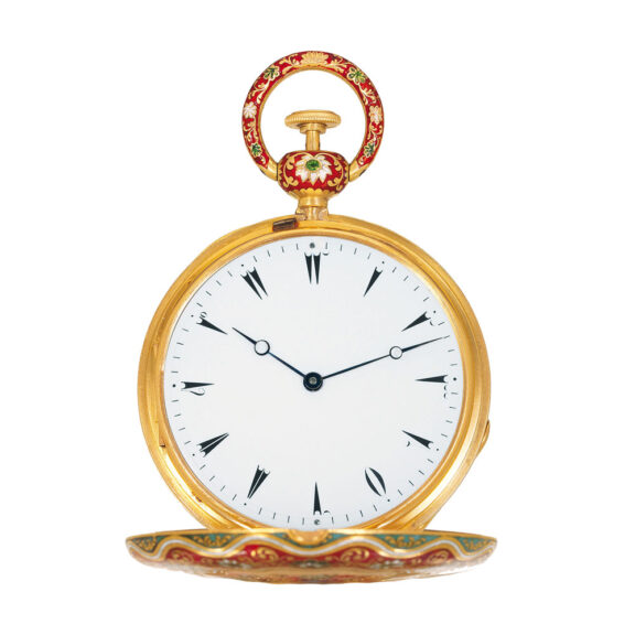 Swiss gold enamel watch for the Islamic market Circa 1830 Swiss gold enamel watch for the Islamic market Circa 1830