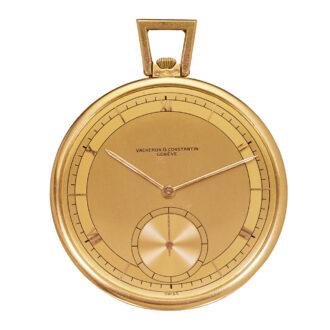 Swiss gold dress watch with two-tone gold dial Circa 1944