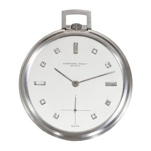 Swiss platinum watch with Diamond-set dial Circa 1950