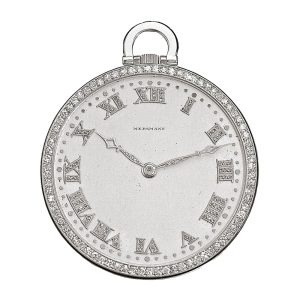 Swiss thin platinum dress watch with Diamond-set Circa 1925