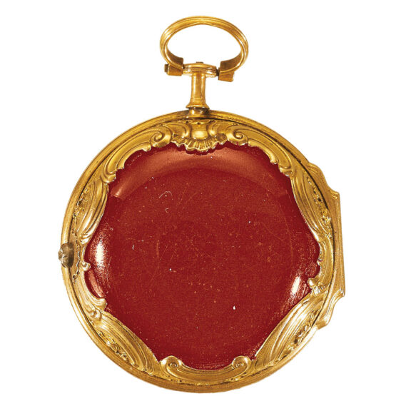 English 20k gold and bloodstone repoussé watch Circa 1760