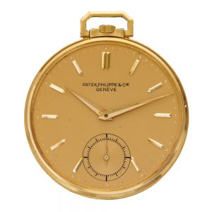 Fine Swiss 18k yellow gold keyless dress watch Circa 1950
