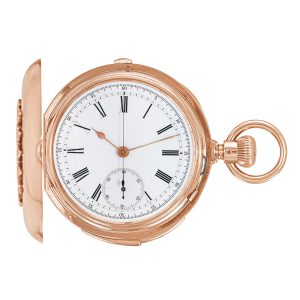 Swiss 18k pink gold minute repeating chronograph Circa 1890