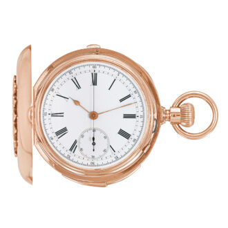 Swiss 18k pink gold minute repeating chronograph Circa 1890