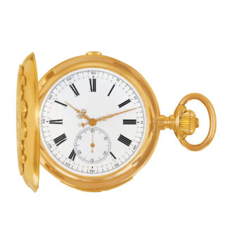 Large Swiss 18k gold repeater with chronograph Circa 1900