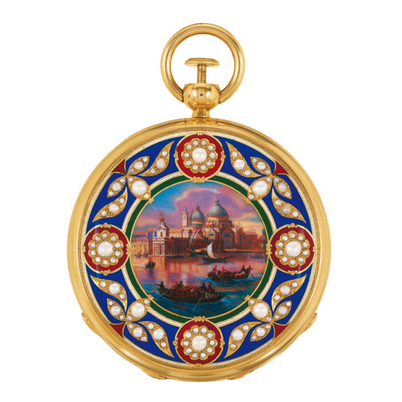 Swiss gold, pearl and diamond-set repeating watch Circa 1835