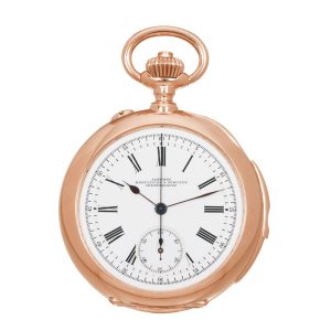 Swiss pink gold repeating watch with chronograph Circa 1905