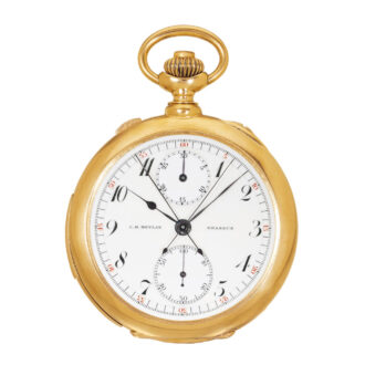 Excellent Swiss gold chronograph minute repeater Circa 1905