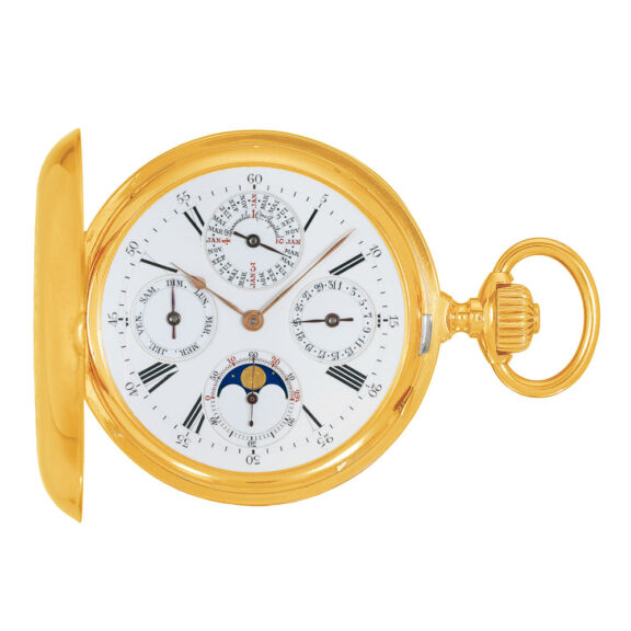 Swiss 18k yellow gold astronomic pocket watch Circa 1900