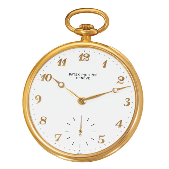 Swiss gold watch engraved with a coat of arms Circa 1967