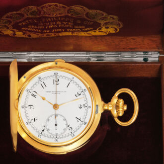 Swiss gold minute repeating watch with chronograph Circa 1910