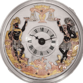 Swiss silver repeating watch with Jaquemarts Circa 1820 Swiss silver repeating watch with Jaquemarts Circa 1820