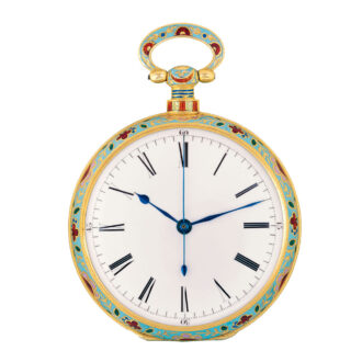 Swiss gold and enamel watch for Chinese market Circa 1830