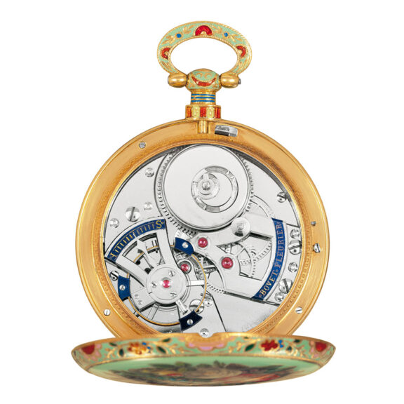 Swiss gold and enamel watch for Chinese market Circa 1830 Swiss gold and enamel watch for Chinese market Circa 1830