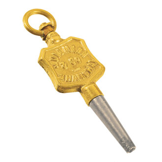 Swiss silver-gilt with pearl-set fob watch Circa 1875