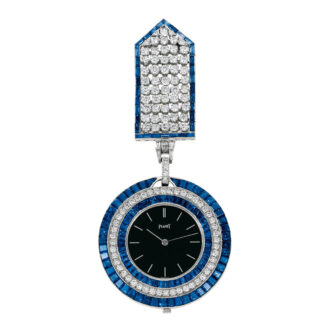 Swiss white gold, sapphire and diamond set watch Circa 1970