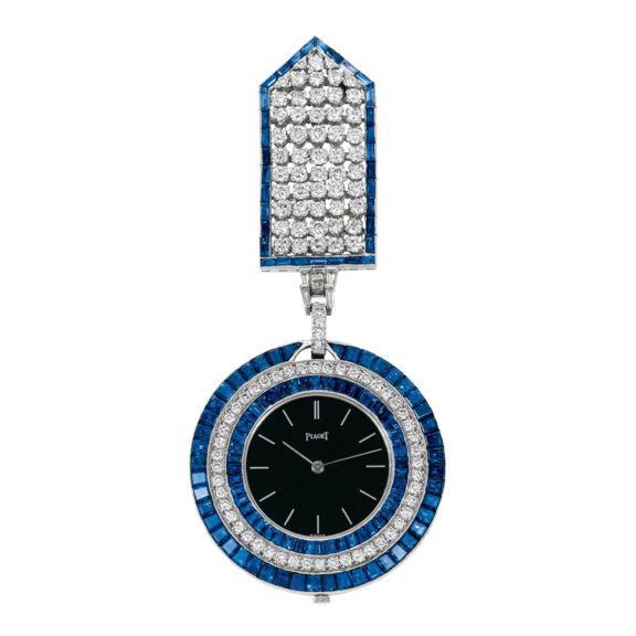 Swiss white gold, sapphire and diamond set watch Circa 1970
