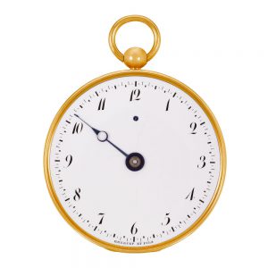 Fine French 18k gold cylinder pocket watch Circa 1814