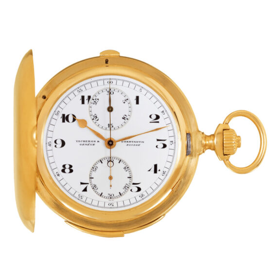 Swiss 18k gold minute repeater with chronograph Circa 1919
