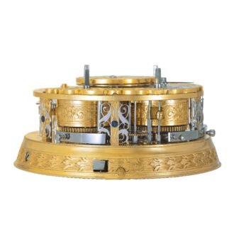 English silver repoussé repeating coach watch Circa 1740
