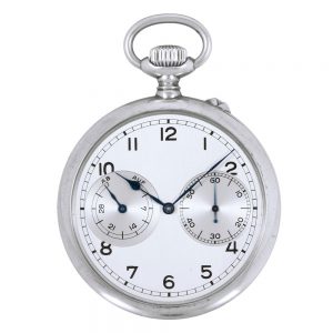 German nickel deck watch with power reserve Circa 1940