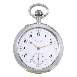 German silver and gold keyless pocket watch Circa 1915