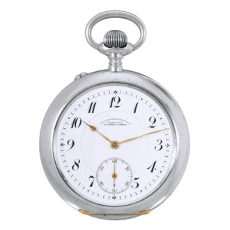 German silver and gold keyless pocket watch Circa 1915