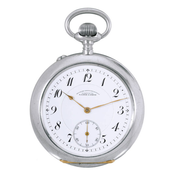 German silver and gold keyless pocket watch Circa 1915