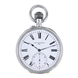 Russian silver watch with pivoted detent escapement Circa 1900