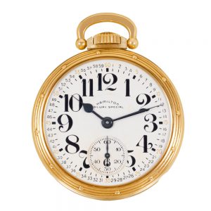 Exceptionally English 10 Carat gold pocket watch Circa 1950