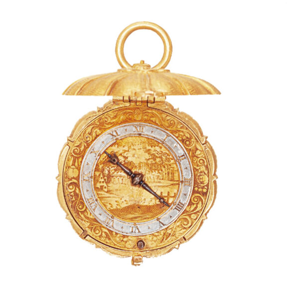 Early French gilt hunting cased pendant watch Circa 1640