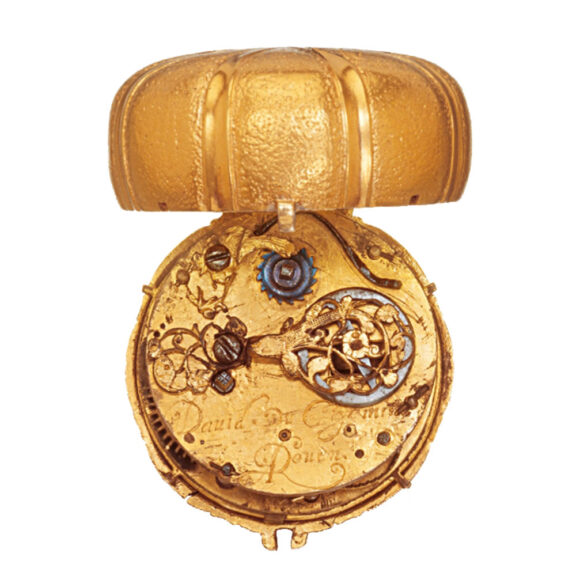 Early French gilt brass verge pendant watch Circa 1640 Early French gilt brass verge pendant watch Circa 1640