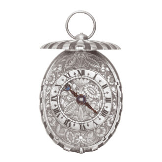 English silver seashell shaped pendant watch Circa 1650