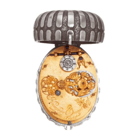 English silver seashell shaped pendant watch Circa 1650 English silver seashell shaped pendant watch Circa 1650