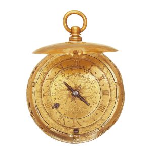 French gilt single hand pendant watch with alarm Circa 1630