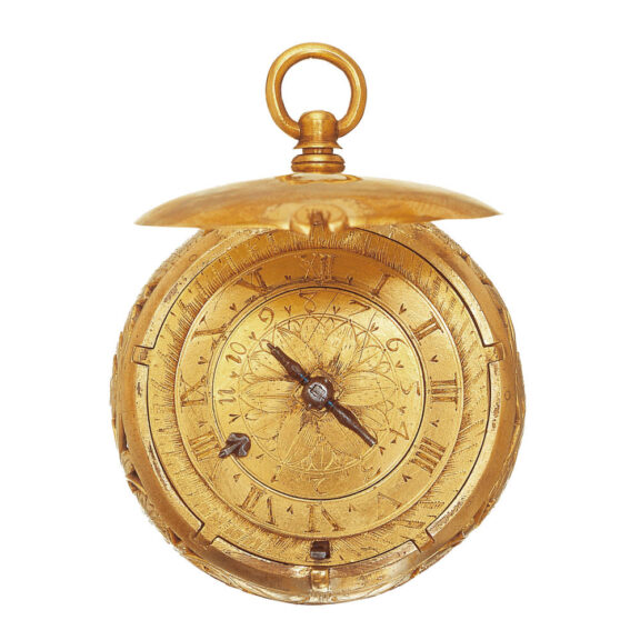 French gilt single hand pendant watch with alarm Circa 1630 French gilt single hand pendant watch with alarm Circa 1630