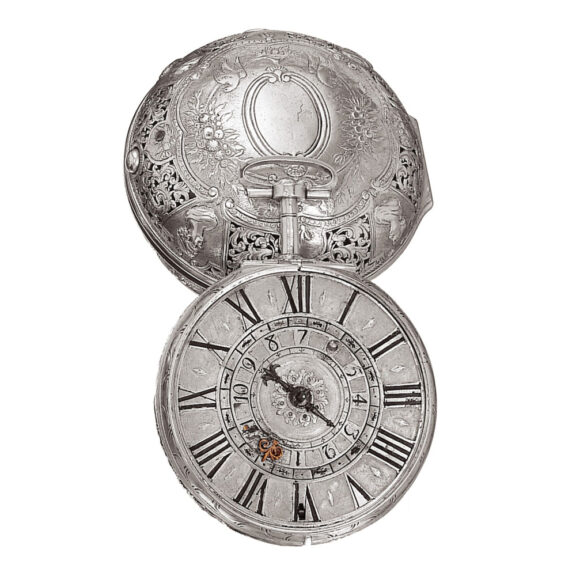 Swiss silver pair cased oignon watch with alarm Circa 1700