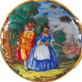 French decorative gold enamel verge pocket watch Circa 1780