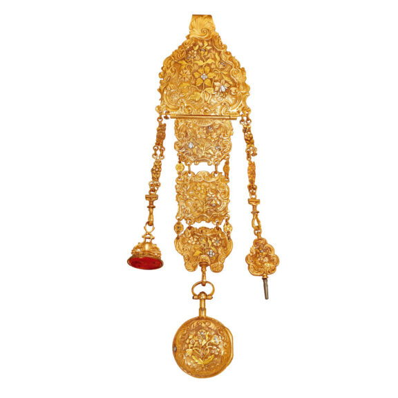 French gold quarter repeating à toc watch Circa 1760 French gold quarter repeating à toc watch Circa 1760