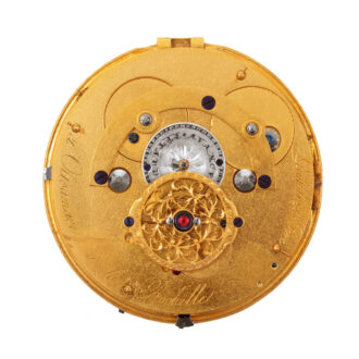 Swiss 18k yellow gold dead-seconds pocket watch Circa 1820