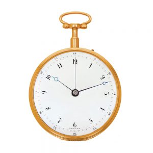 French 18k gold quarter repeating cylinder watch Circa 1820