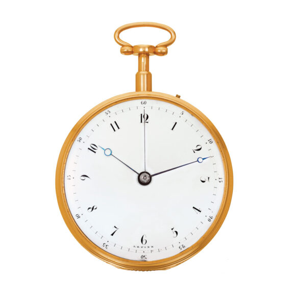French 18k gold quarter repeating cylinder watch Circa 1820