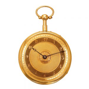 Swiss 18k gold quarter repeating musical watch Circa 1820